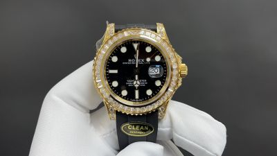 Perfect Replication Rolex Yacht-Master Diamond-set Solid Ceramic Bezel Solid Ceramic Bezel Swiss Watch